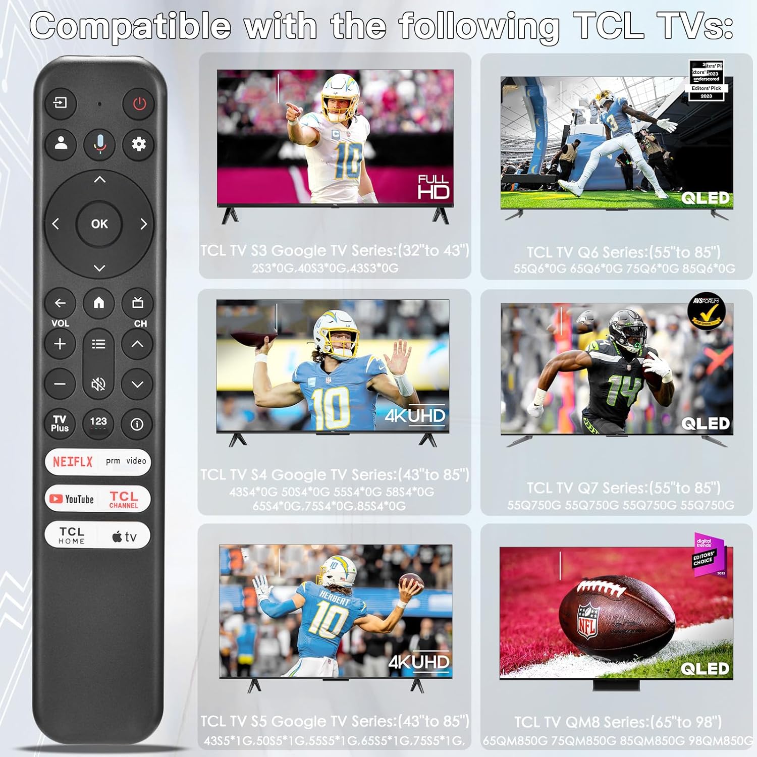 TCL TV Remote Replacement
